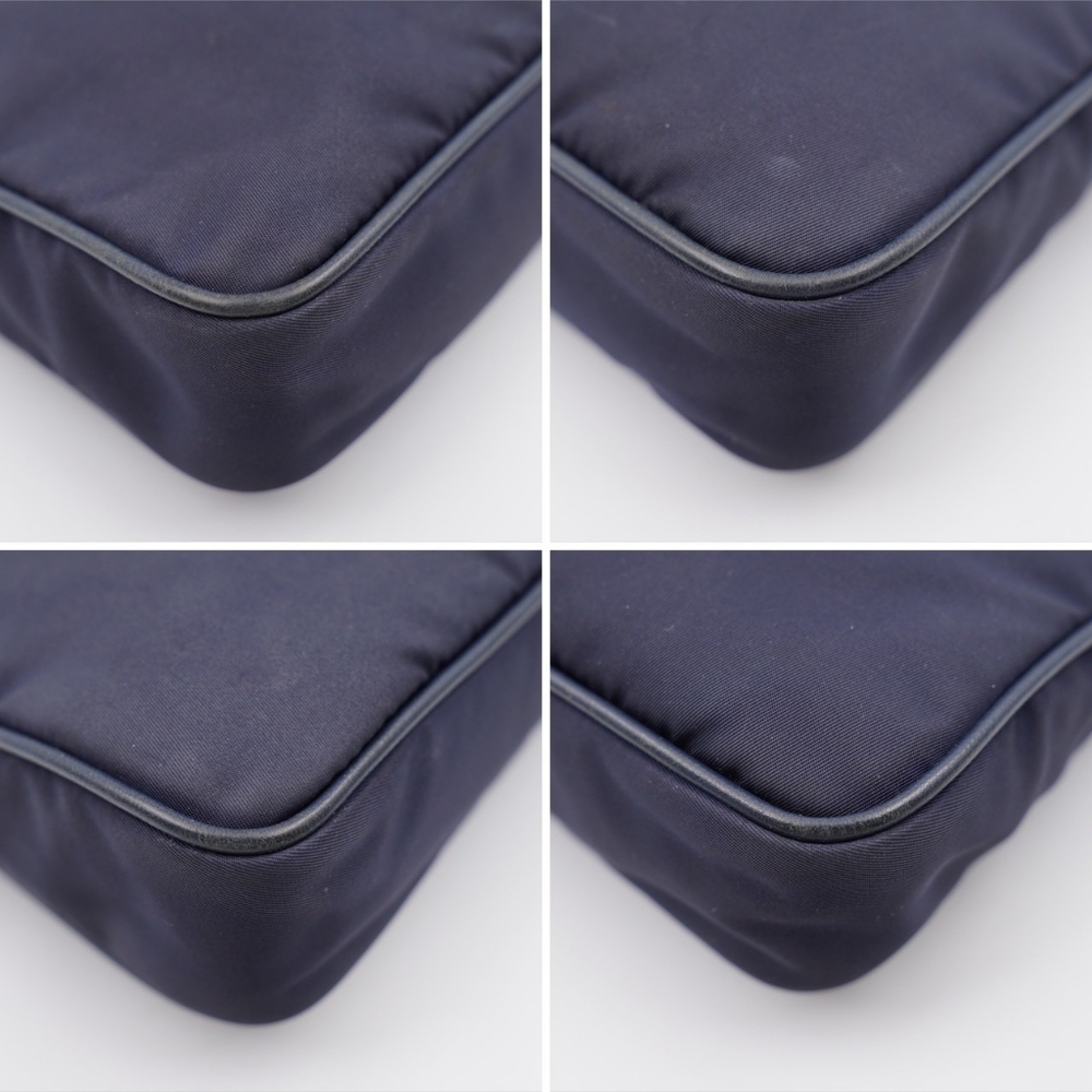 CB50 ❤️ PradaTessuto Nylon Saffiano Crossbody Bag Blue - Picture 7 of 14